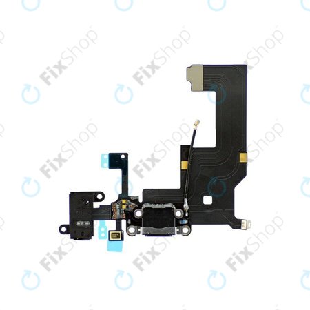 Apple iPhone 5 - Conector de Încărcare + Conector Jack + Microfon + Cablu Flex (Black)