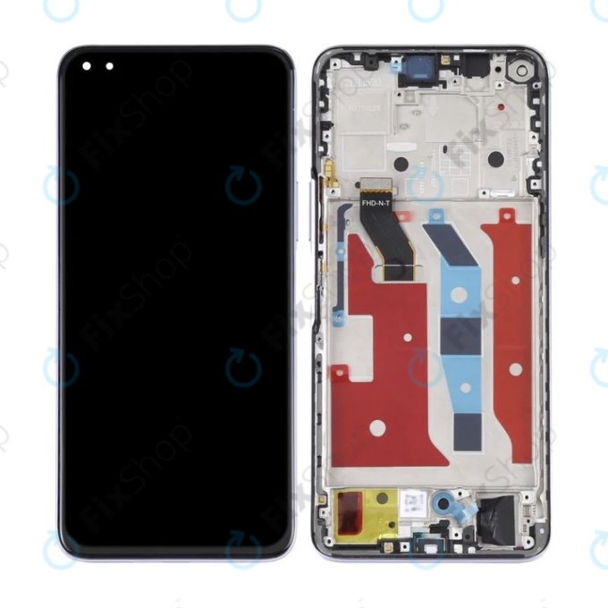 Huawei Nova 8i - Ecran LCD + Sticlă Tactilă + Ramă + Baterie (Moonlight Silver) - 02354GMX Genuine Service Pack