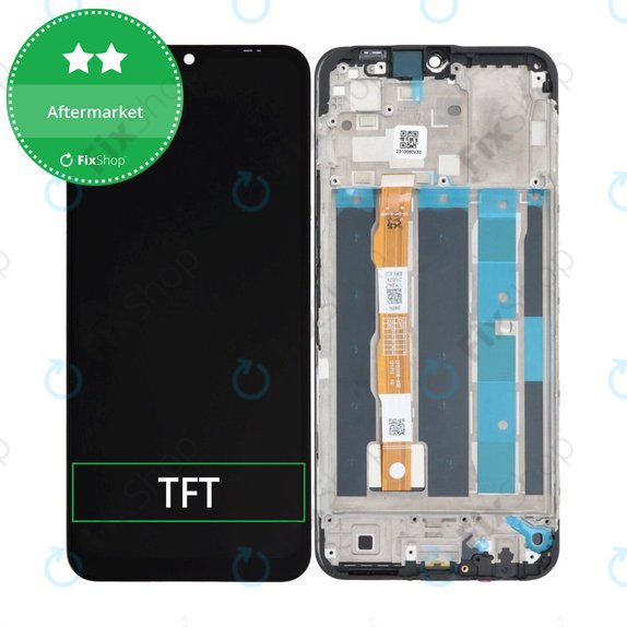 Vivo Y16 V2204 V2214 - Ecran LCD + Sticlă Tactilă + Ramă (Stellar Black) TFT
