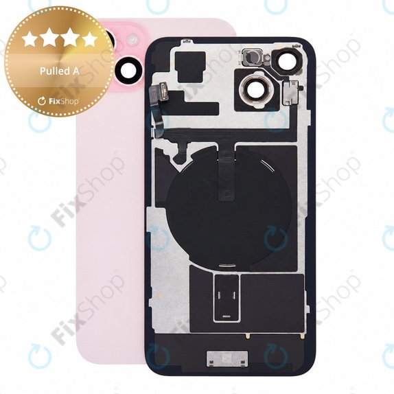 Sticlă carcasă spate pentru iPhone 15 Plus, Pink, Pulled A