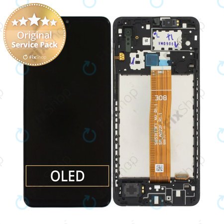 Samsung Galaxy A02 A022F - Ecran LCD + Sticlă Tactilă + Ramă (Black) - GH82-25249A, GH82-25250A Genuine Service Pack