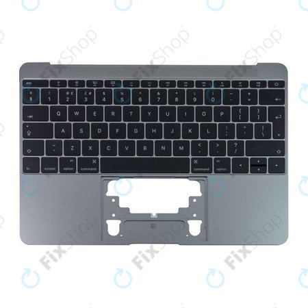 Apple MacBook 12" A1534 (Early 2015 - Mid 2017) - Superior Ramă Tastatură + Tastatură UK (Space Gray)