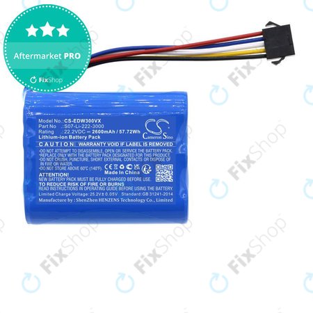 Baterie pentru Ecovacs Winbot X, WA30, WA50, 2600mAh, Li-Ion, 22.2V, S07-Li-222-3000, HQ