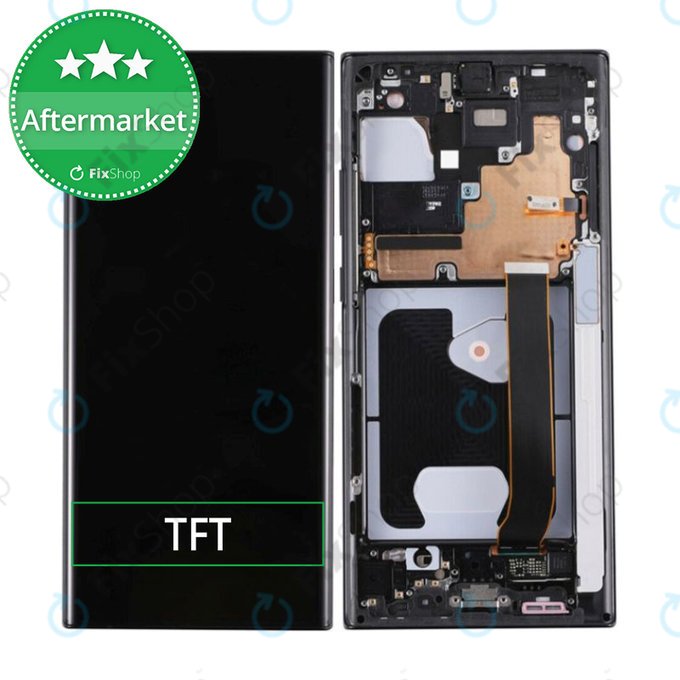 Samsung Galaxy Note 20 Ultra N986B - Ecran LCD + Sticlă Tactilă + Ramă (Mystic Black) TFT