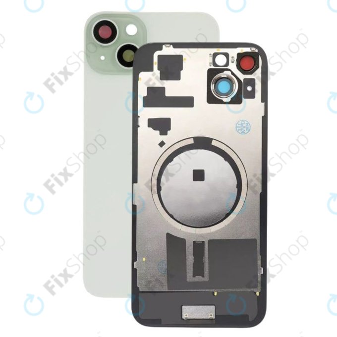 Apple iPhone 15 Plus - Sticlă pentru carcasa din spate cu piese mici (Green)