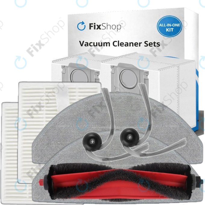 Set de piese de schimb pentru Xiaomi Roborock Q7 M5, Q7 M5+, Q7 L5, Q7 L5+ (1x Perie principală, 2x Filter, 2x Perie laterală, 2x Mop, 2x Sac de praf)