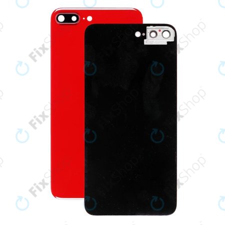 Apple iPhone 8 Plus - Sticlă Carcasă Spate cu Suport Cameră (Red)