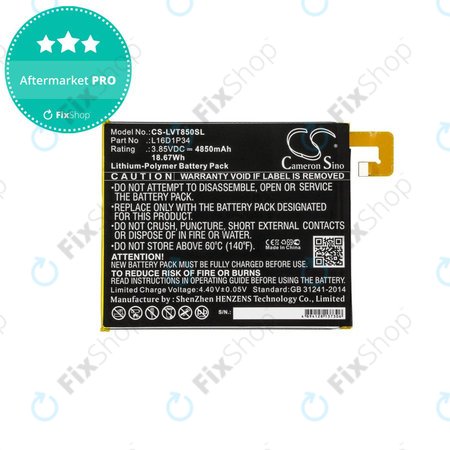 Baterie pentru Lenovo Tab 4, Lenovo TB850, 4850mAh, Li-Pol, 3.85V, L16D1P34, HQ