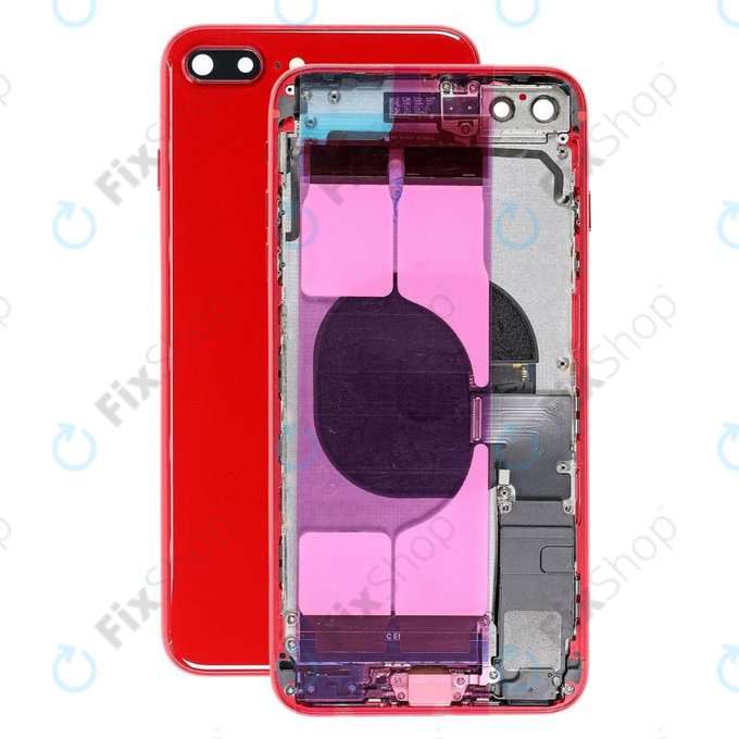 Apple iPhone 8 Plus - Carcasă Spate cu Piese Mici (Red)