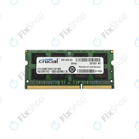 Crucial - RAM SO-DIMM 4GB DDR3L 1600mHz - Genuine Service Pack