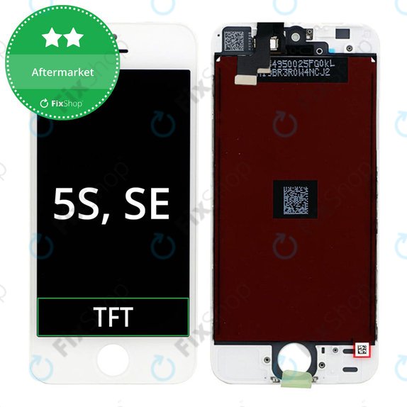 Ecran pentru iPhone 5S, SE, White, Sticlă tactilă cu ramă
